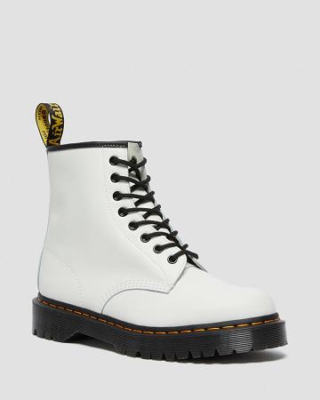 Dr Martens 1460 Bex Smooth Leren Platform Laarzen Heren Wit | NL 25FDN